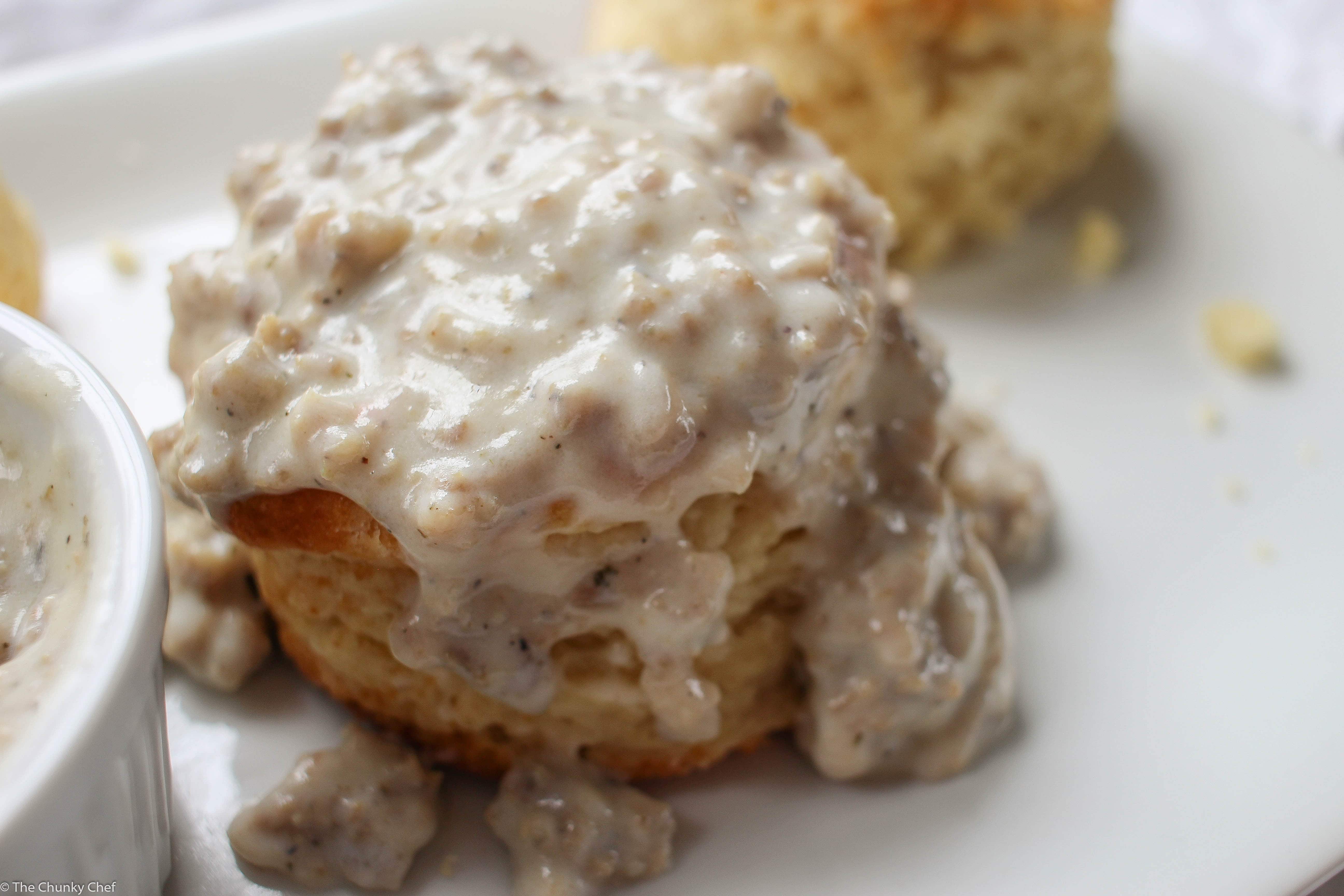 Buttermilk Biscuits and Sausage Gravy The Chunky Chef
