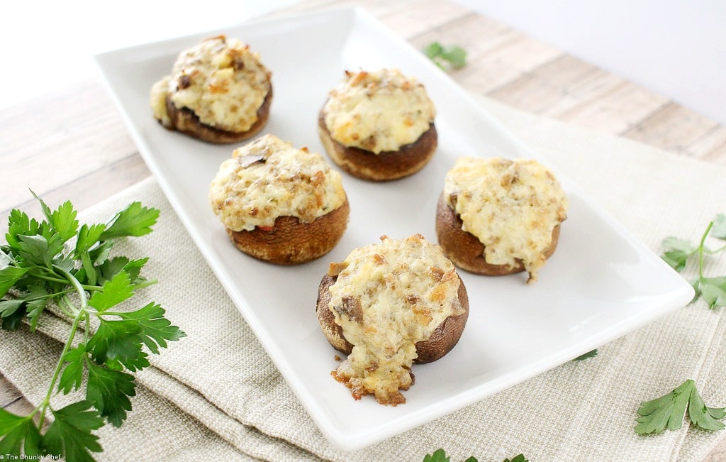 Italian Sausage Stuffed Mushrooms The Chunky Chef