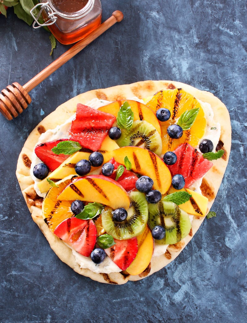 Grilled Fruit Pizza - The Chunky Chef