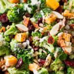Cranberry Almond Broccoli Salad with Citrus Poppyseed Dressing| Classic broccoli salad is lightened up a bit, yet even bolder in flavor! It's the side dish everyone needs at their party! | http://thechunkychef.com