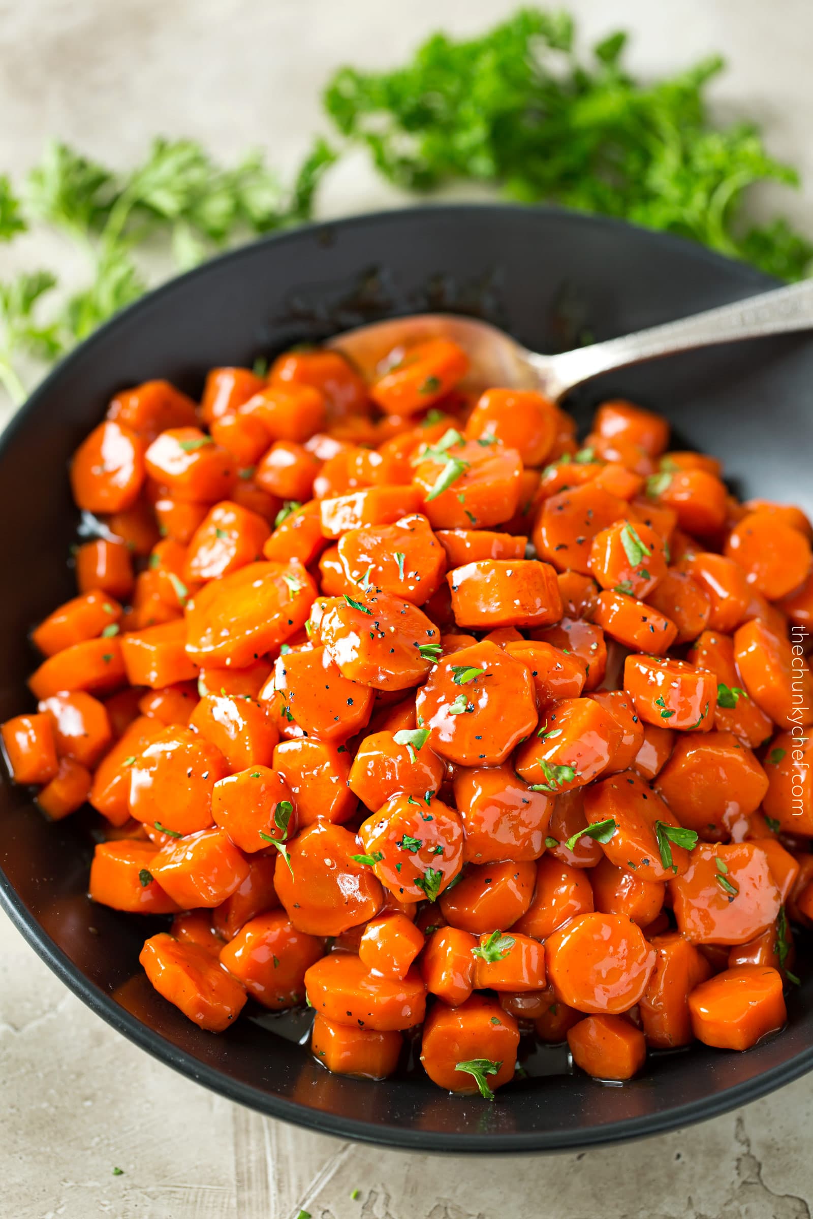 Spicy Bourbon Glazed Carrots You'll love these easy glazed carrots