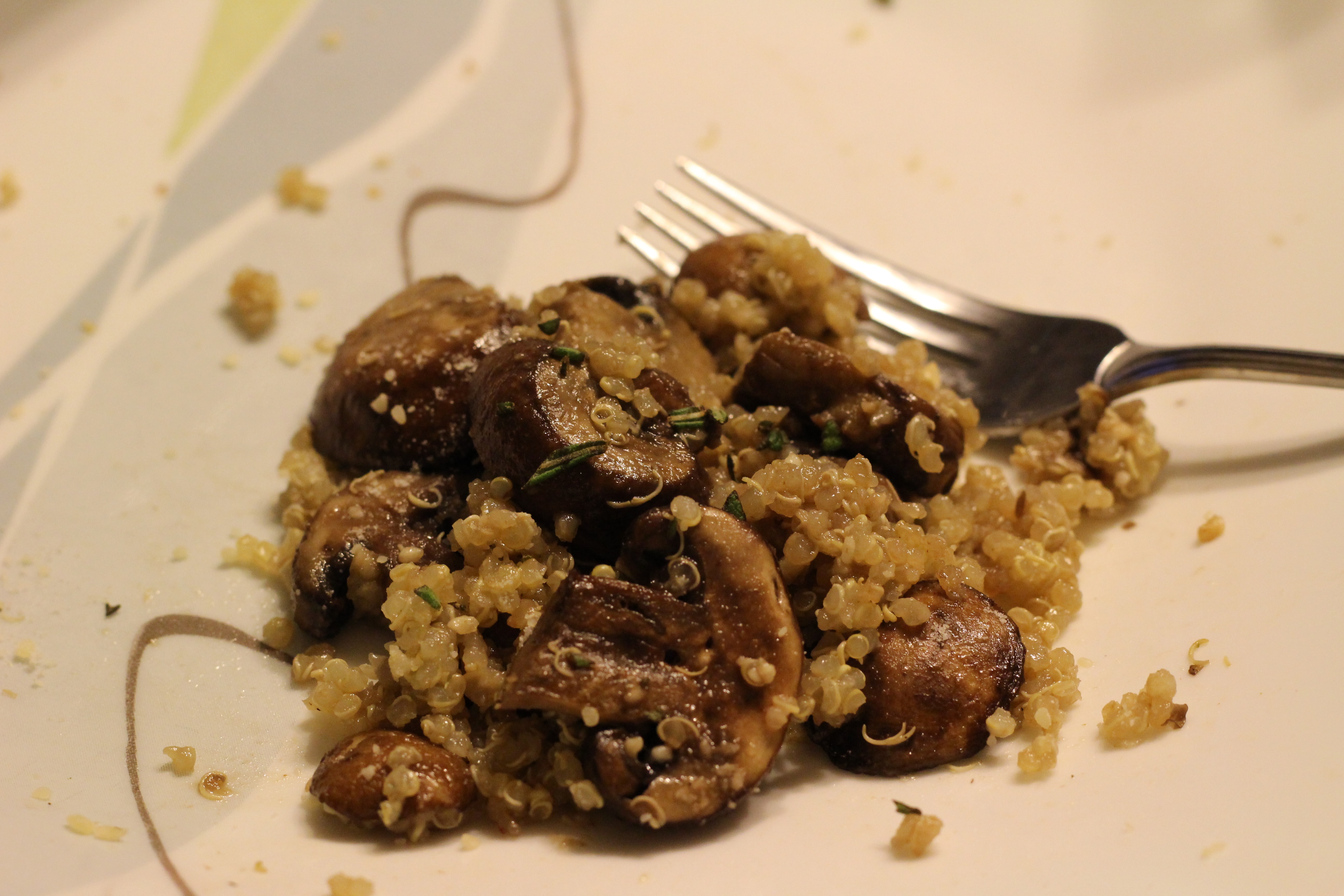 Garlic and Mushroom Quinoa The Chunky Chef