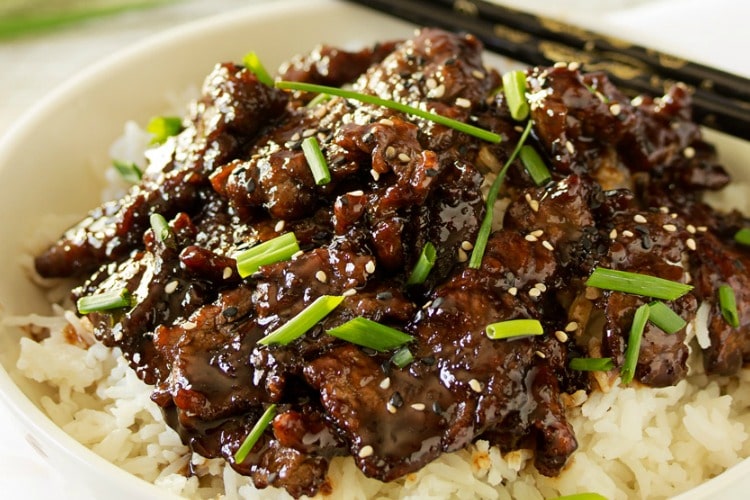 30 Minute Mongolian Beef with Coconut Rice - The Chunky Chef