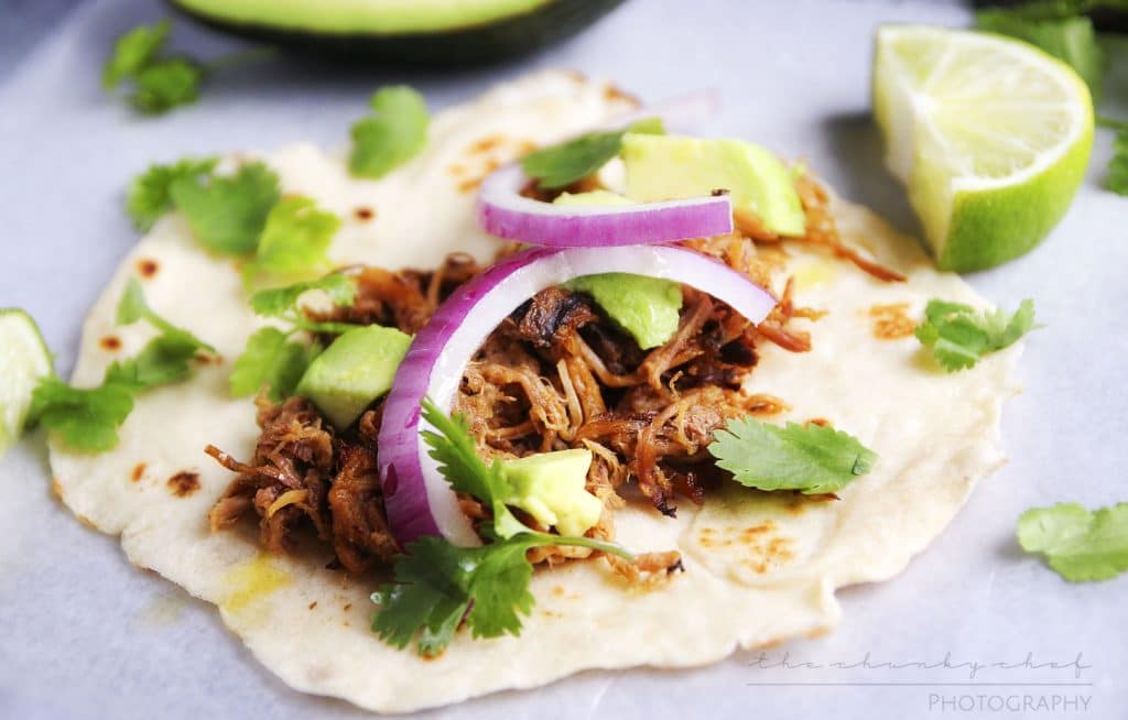 Slow Cooker Pork Carnitas | The Chunky Chef | The amazing combination of spices and citrus make these slow cooker pork carnitas an absolute must try recipe! 