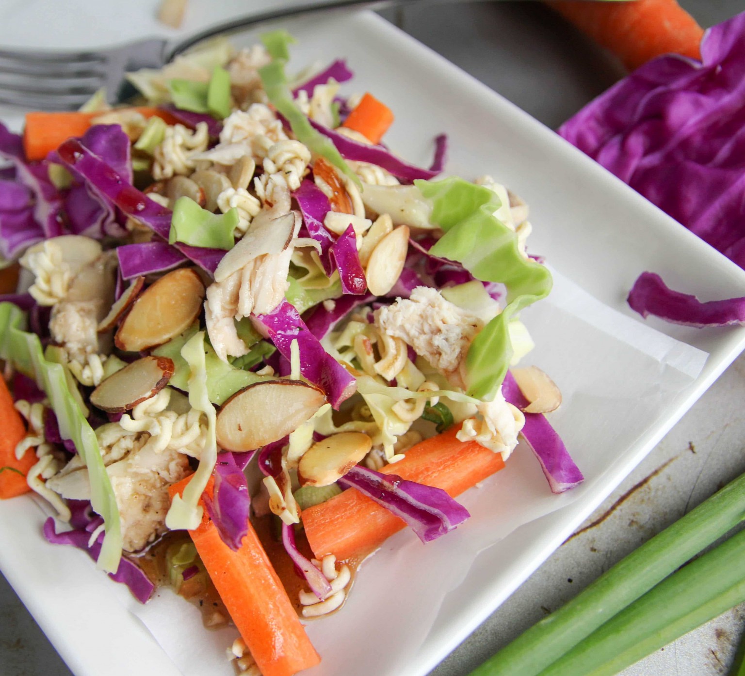Asian Ramen Noodle Chicken Salad The Chunky Chef