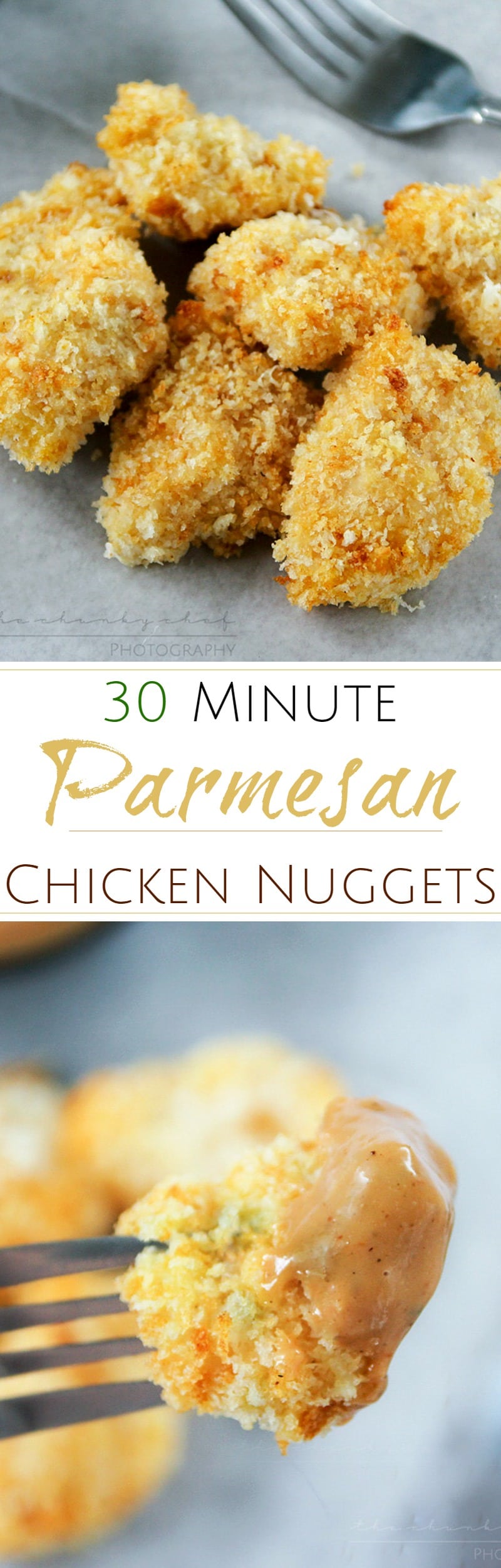 Parmesan Crusted Chicken Nuggets | The Chunky Chef | Amazingly crispy and flavorful baked Parmesan crusted chicken nuggets that both kids and adults will love! Ready in 30 minutes!