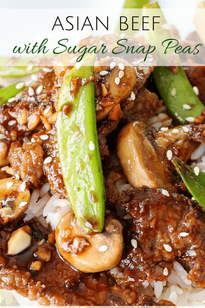 Deliciously savory and easy to make... try this Asian Beef with Sugar Snap Peas tonight! Like your favorite take-out meal, but WAY better!