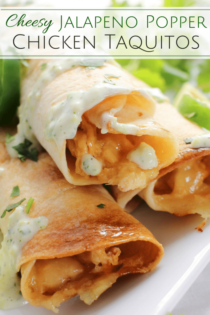 Cheesy Chicken Jalapeno Popper Taquitos The Chunky Chef