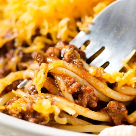 Copycat Skyline Cincinnati Chili | Unique and flavorful, this regional chili is rich, meaty, packed with spices, and can be served in so many ways!  Try Cincinnati's spin on chili! | https://www.thechunkychef.com | #dinner #cincinnati #chili #copycat #homemade #easyrecipe