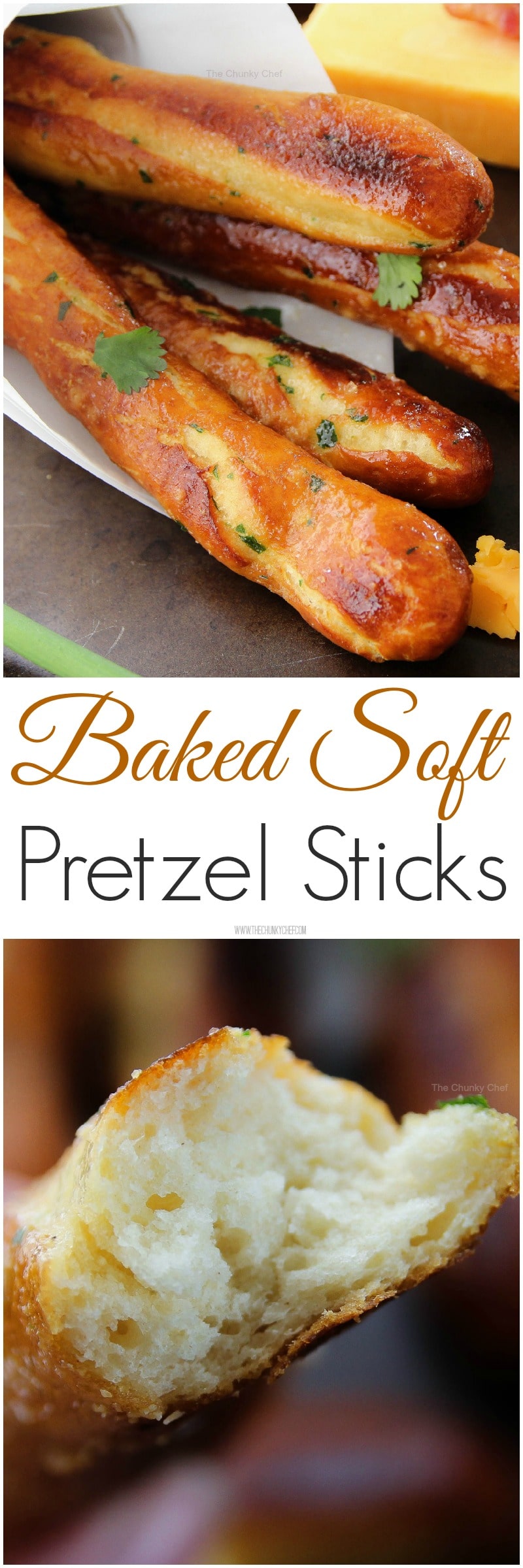 Baked Soft Pretzel Sticks - Soft, tender, buttery and brushed with a garlic and herb butter... these soft pretzel sticks from scratch taste amazingly good!