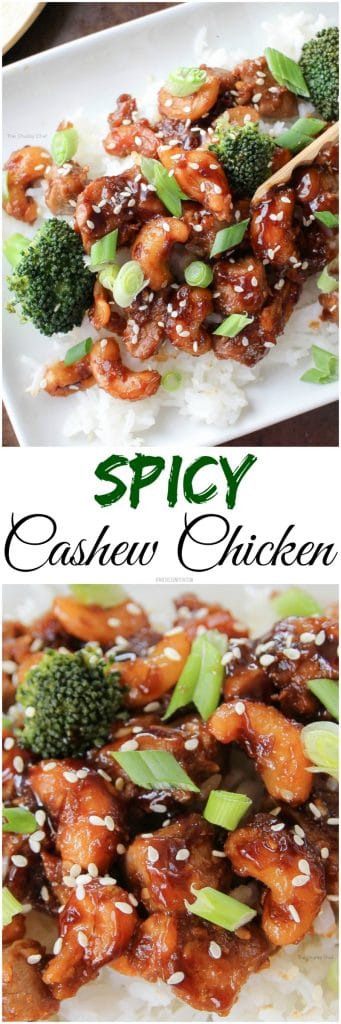 Take-out Style Spicy Cashew Chicken - The Chunky Chef