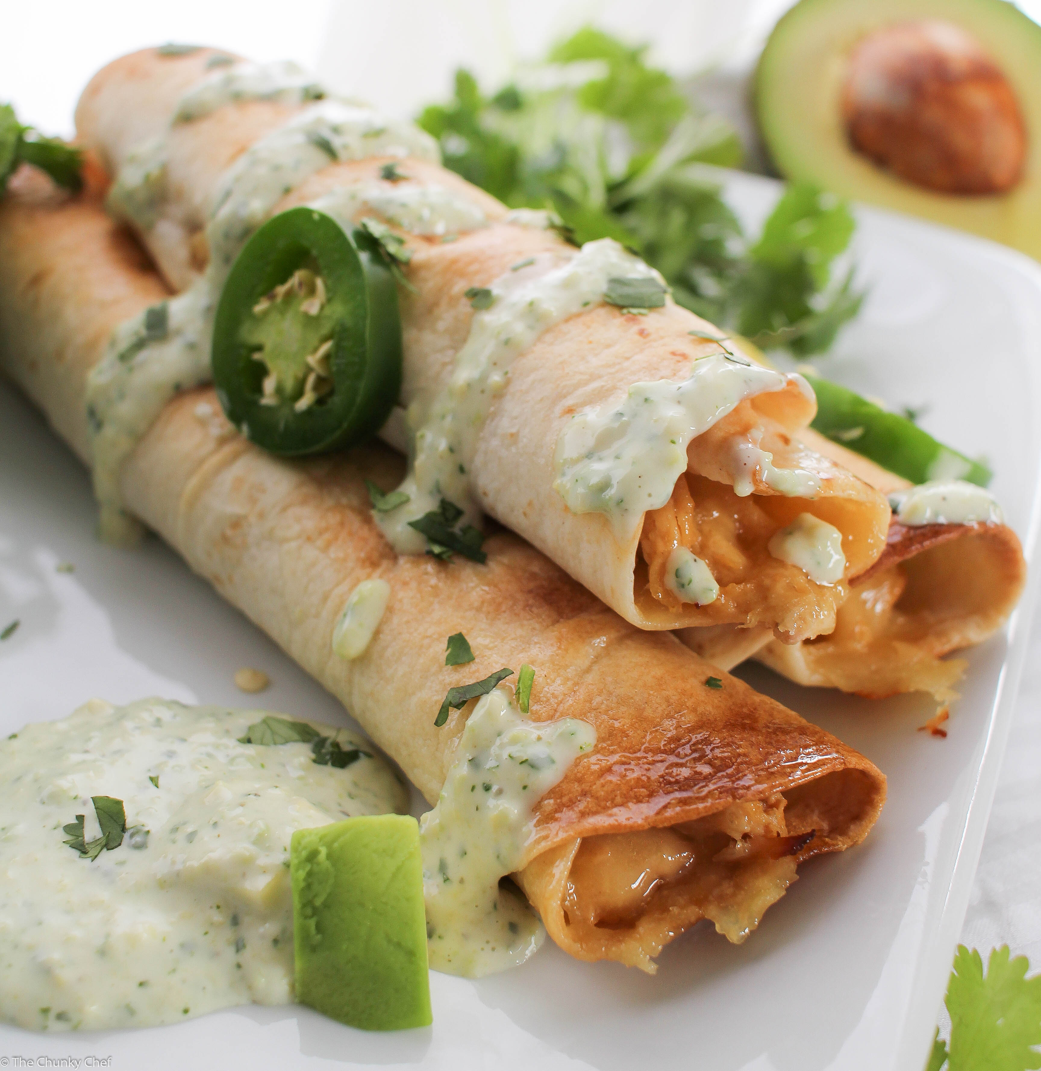 Cheesy Chicken Jalapeno Popper Taquitos The Chunky Chef