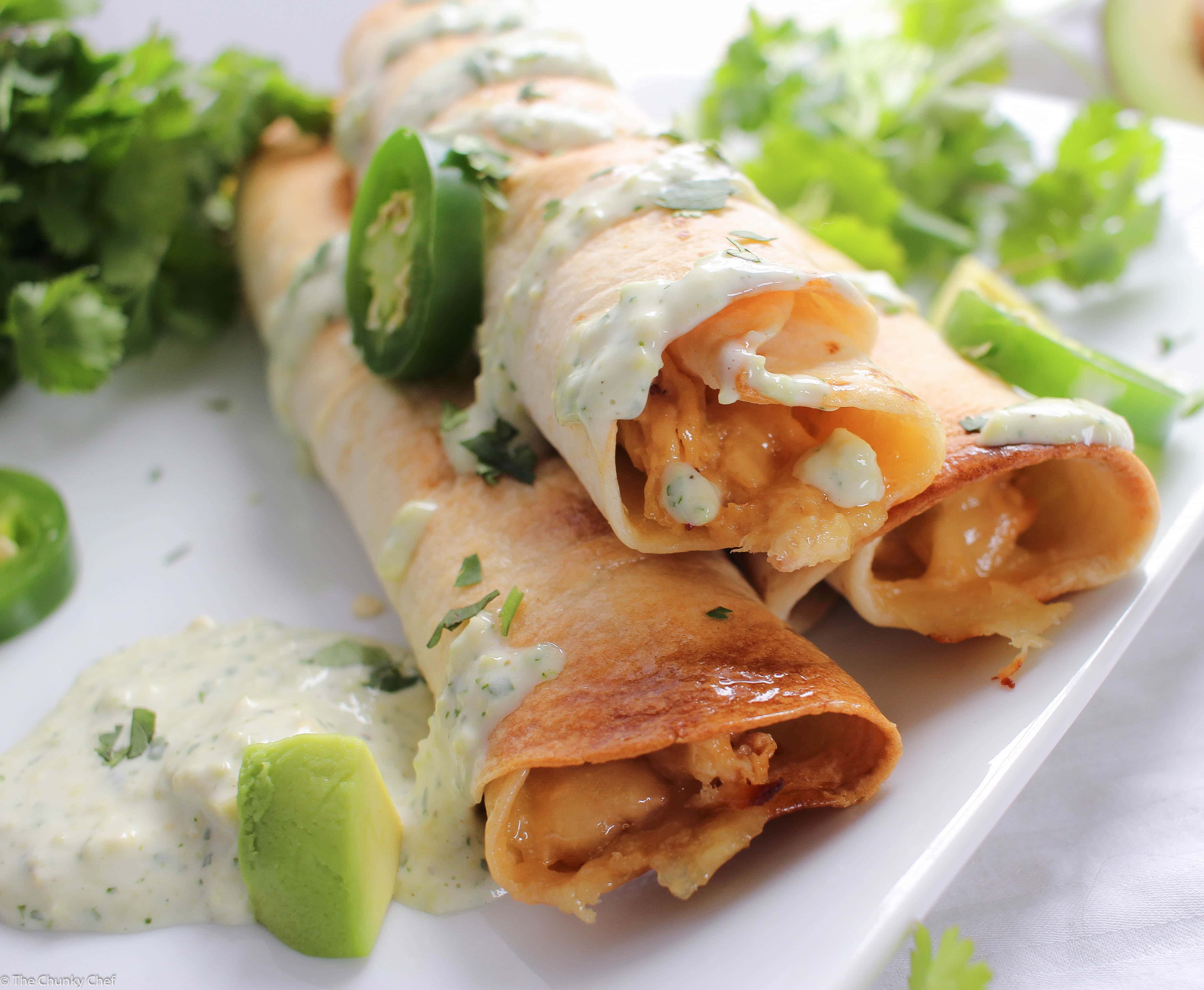 Cheesy Chicken Jalapeno Popper Taquitos The Chunky Chef