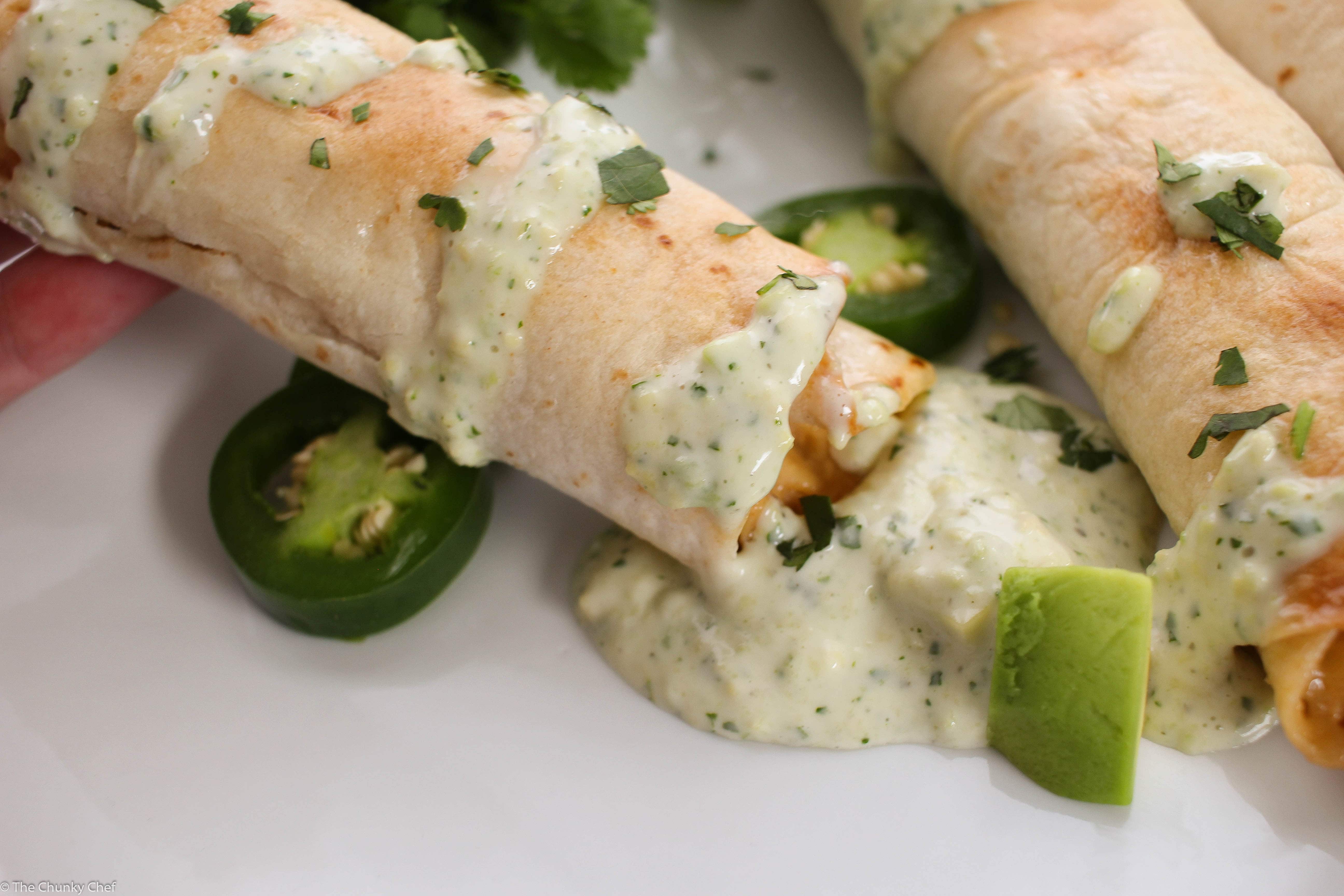 Cheesy Chicken Jalapeno Popper Taquitos The Chunky Chef