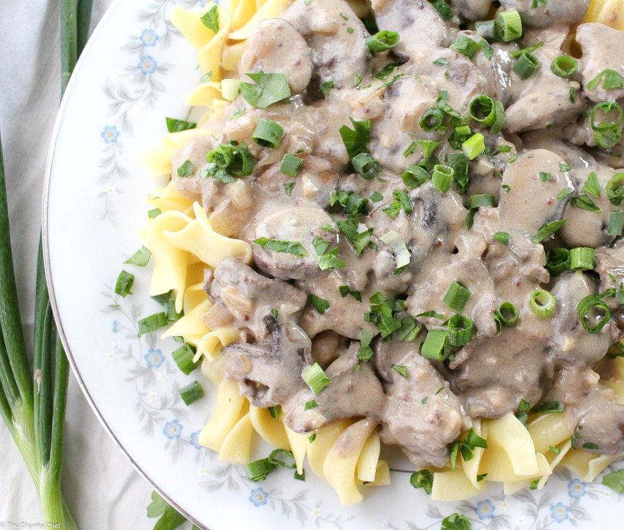 Quick and Easy Beef Stroganoff | The Chunky Chef
