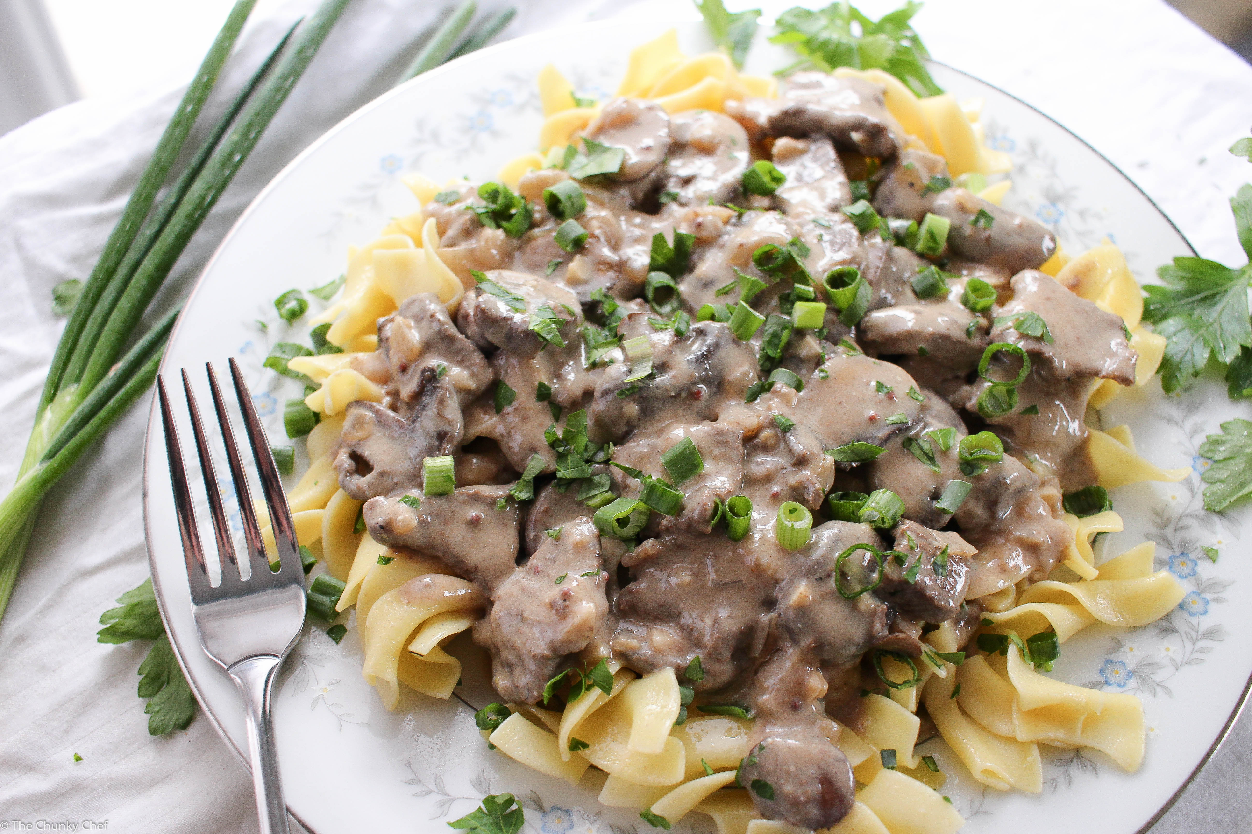 Quick and Easy Beef Stroganoff - The Chunky Chef