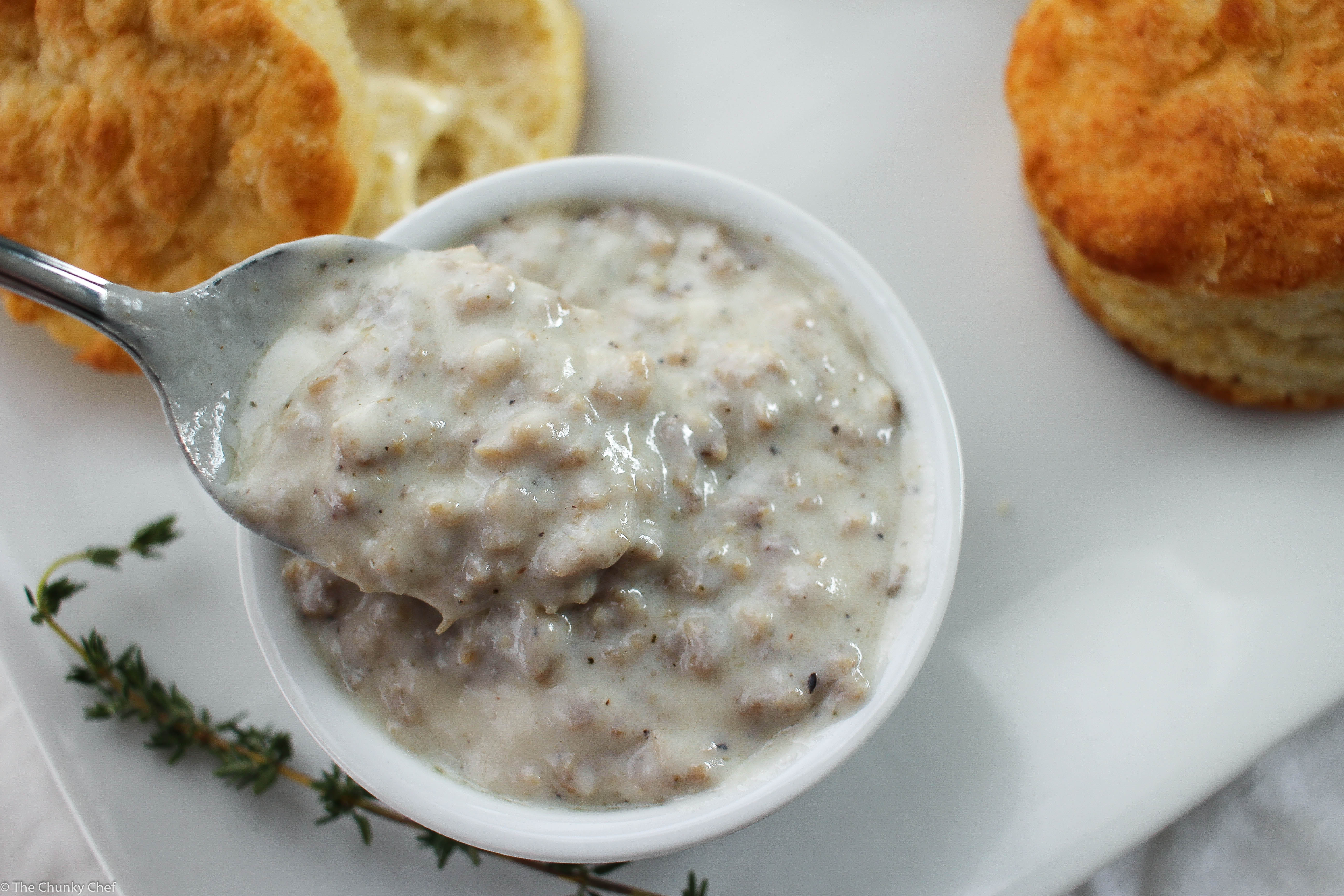 Buttermilk Biscuits and Sausage Gravy The Chunky Chef