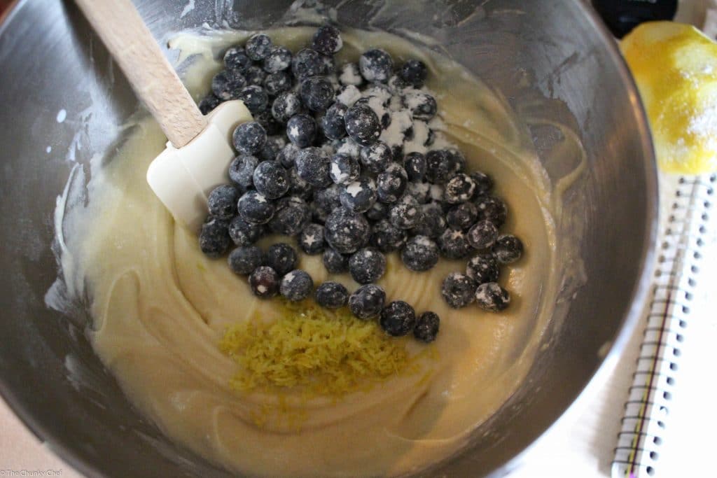 Blueberry Lemon Bread - Sweet bread studded with fresh blueberries, hints of lemon, and drizzled with a decadent lemon cream cheese glaze