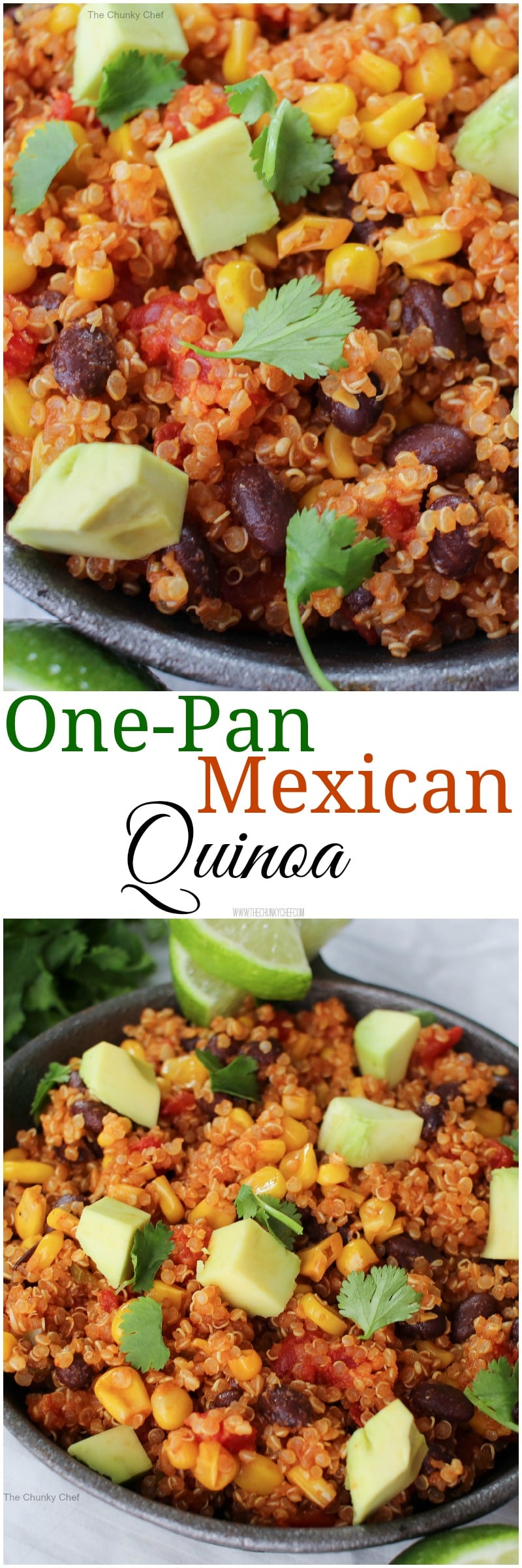 One Pan Mexican Quinoa Skillet | The Chunky Chef