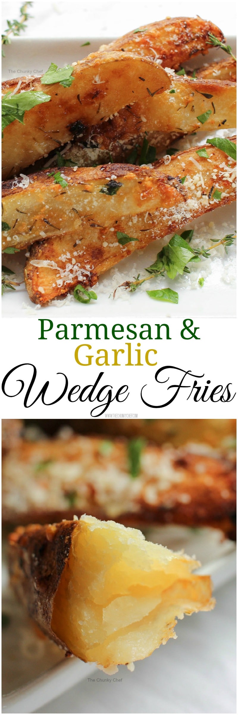 Parmesan and Garlic Wedge Fries - Sometimes you just want a good fry... deliciously crispy on the outside and hot and fluffy on the inside.  These wedge fries are seasoned to perfection!