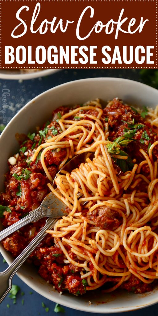 Slow Cooker Spaghetti Bolognese Sauce The Chunky Chef