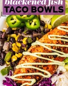 fish taco bowls pin image