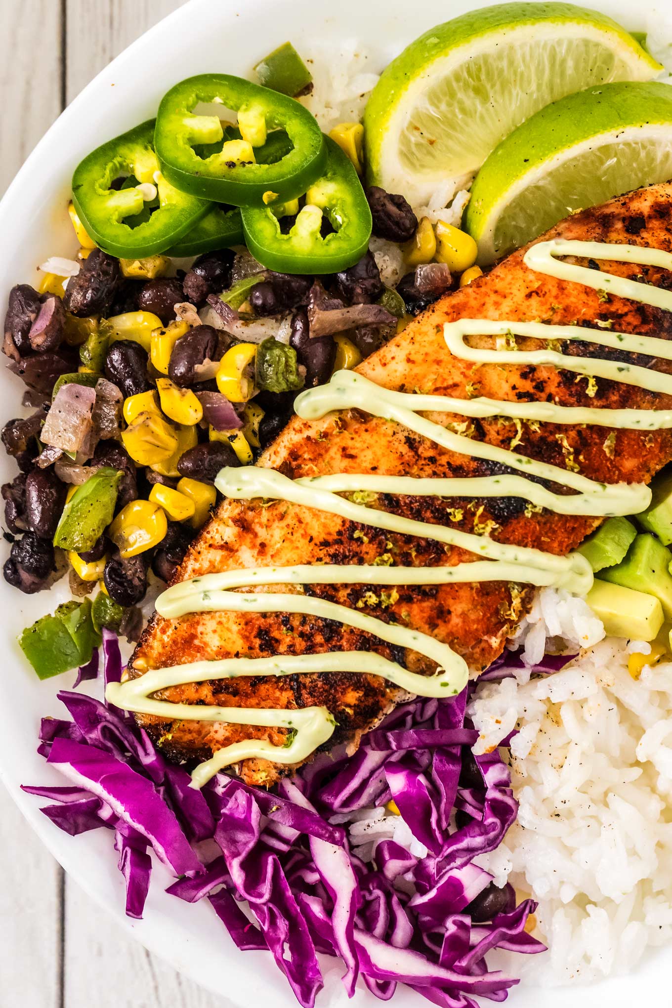 Blackened Fish Taco Bowls (healthy dinner idea) The Chunky Chef