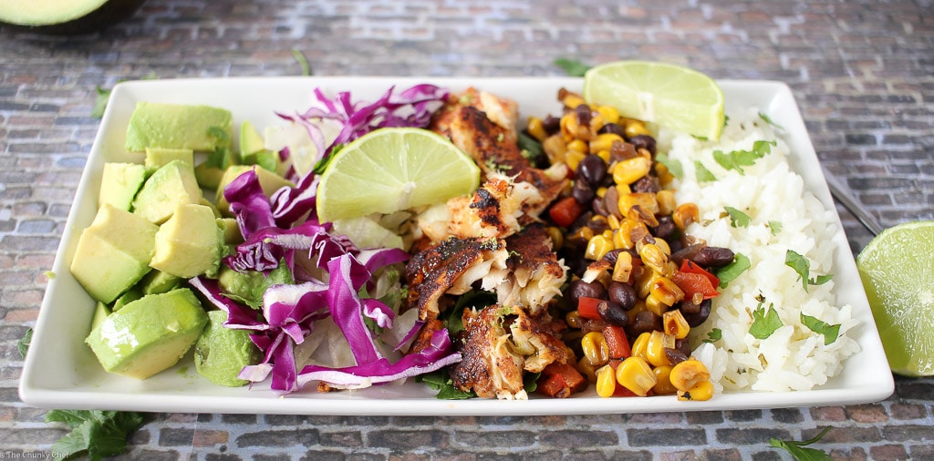 Blackened Tilapia Taco Bowls The Chunky Chef