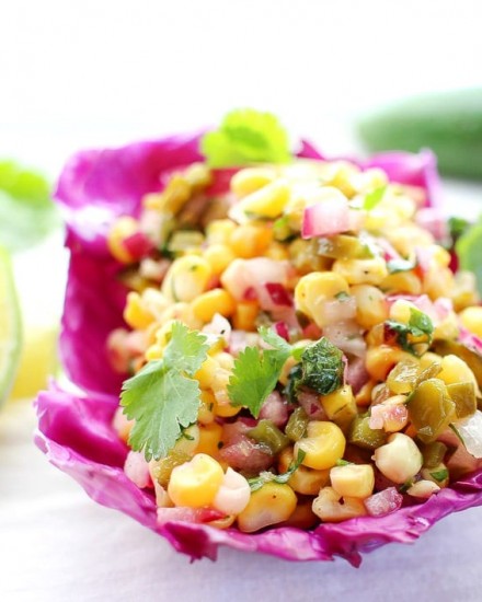 Sweet with a kick... this corn and poblano salsa has a wonderful roasted flavor!
