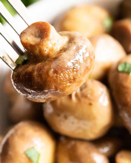 Buttery Crockpot Ranch Mushrooms - This quick and easy side dish is made using only 3 simple ingredients!  Buttery, and full of ranch flavor, the crockpot does the work for you with this mushroom side dish!