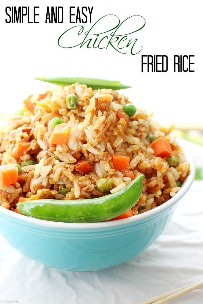 No need to order takeout... make your own chicken fried rice that tastes about 1000x better!