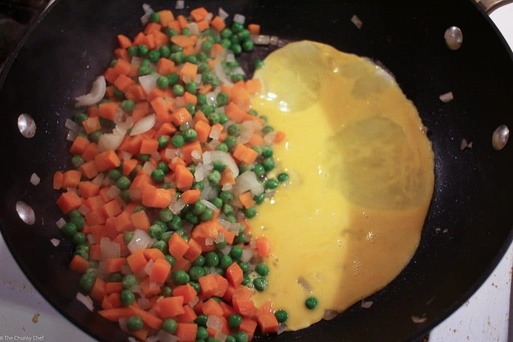 No need to order takeout... make your own chicken fried rice that tastes about 1000x better!