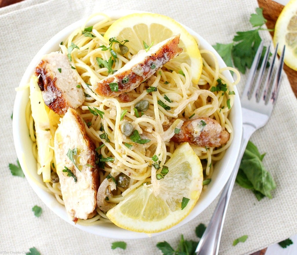 Creamy Lemon Chicken Piccata (30 minute meal) - The Chunky Chef