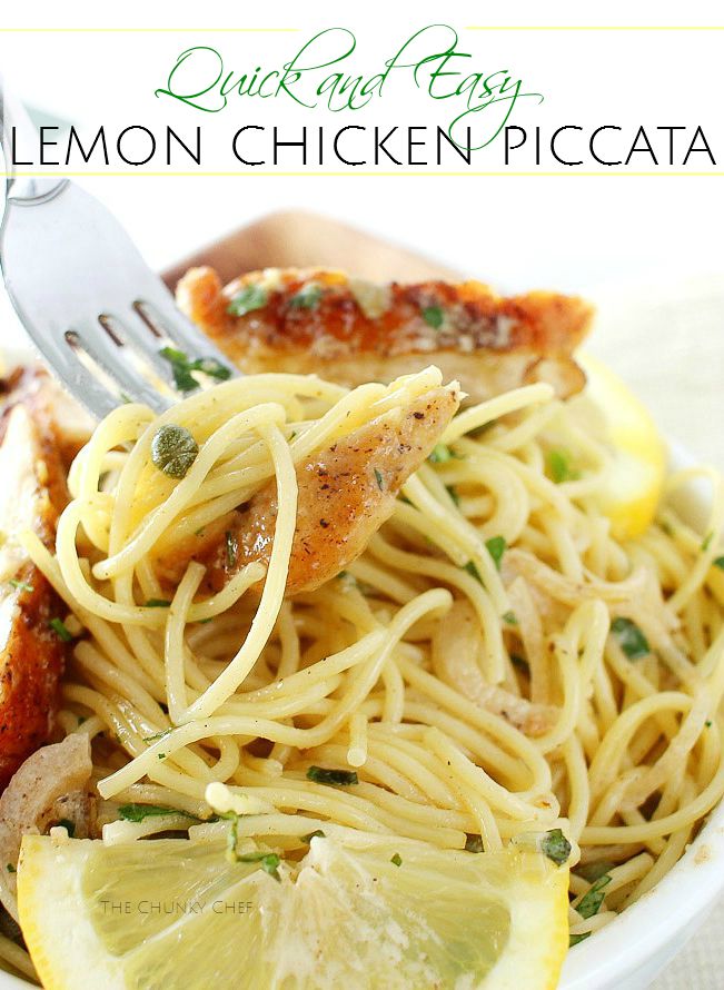 Easy Lemon Chicken Piccata - The Chunky Chef
