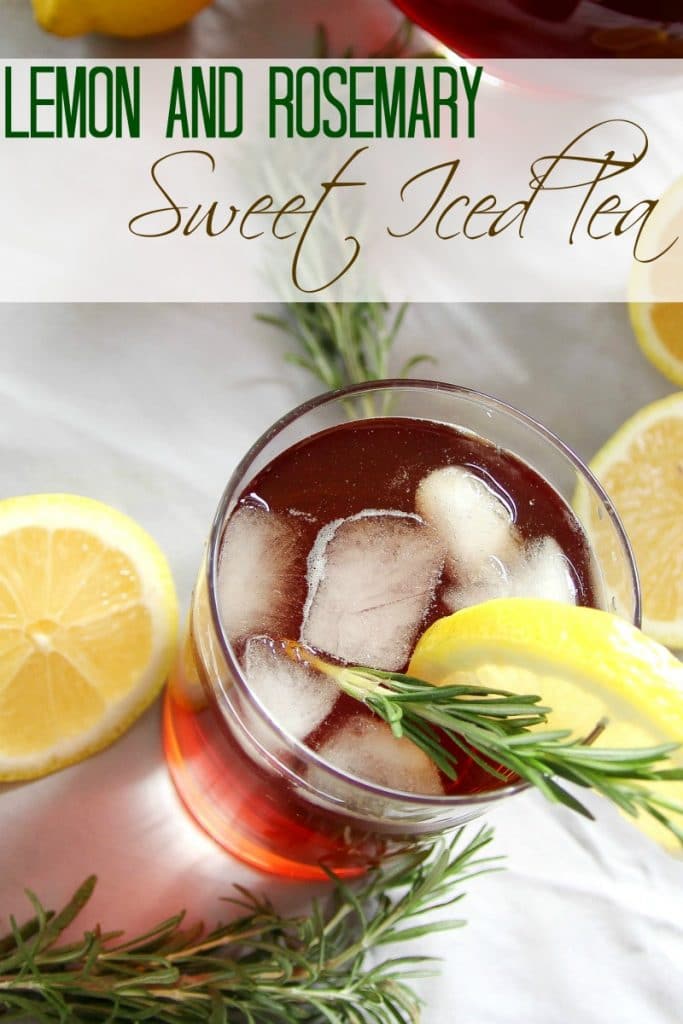 The classic sweet iced tea gets a refreshing twist from the addition of a lemon and rosemary simple syrup.  Prepare to drink your new favorite tea!