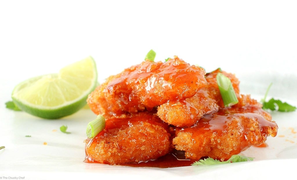 Sweet and Spicy Sticky Chicken Fingers