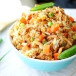 No need to order takeout... make your own chicken fried rice that tastes about 1000x better!