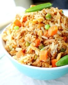 No need to order takeout... make your own chicken fried rice that tastes about 1000x better!
