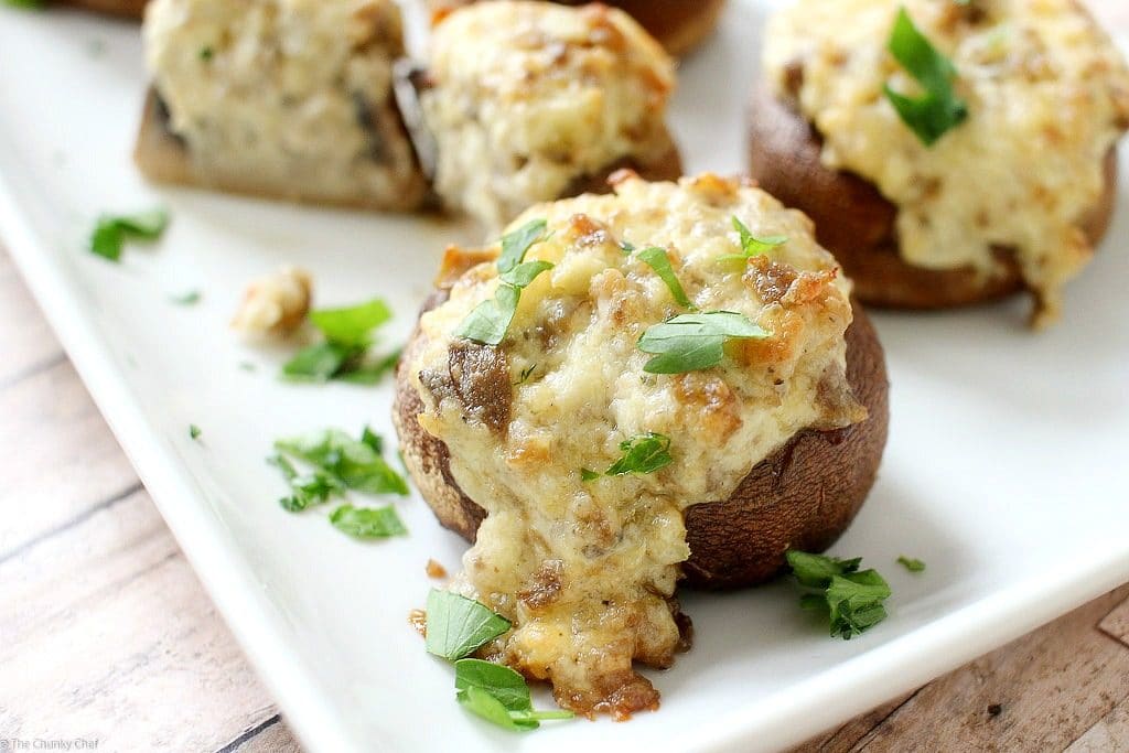 Perfect for a party, or as a side dish for your meal... you have to try these sausage stuffed mushrooms! They're creamy, flavorful, and EASY!