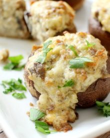 Perfect for a party, or as a side dish for your meal... you have to try these sausage stuffed mushrooms! They're creamy, flavorful, and EASY!