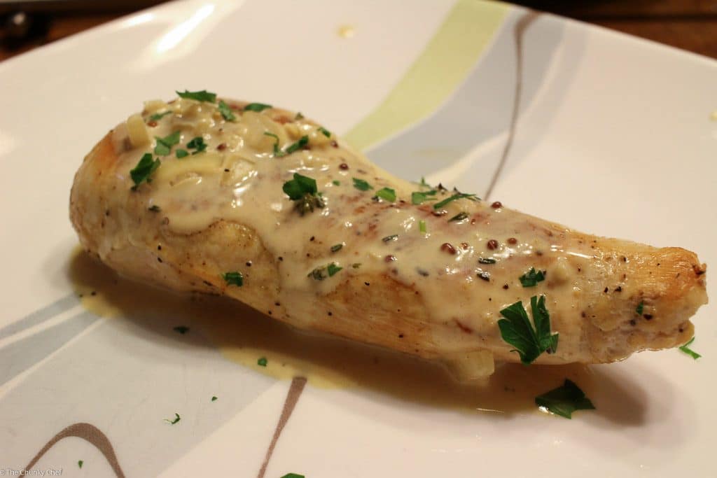 If you're looking for a recipe to switch up your chicken routine, try this pan seared chicken with a creamy mustard sauce!  Simple. Easy. Flavorful!