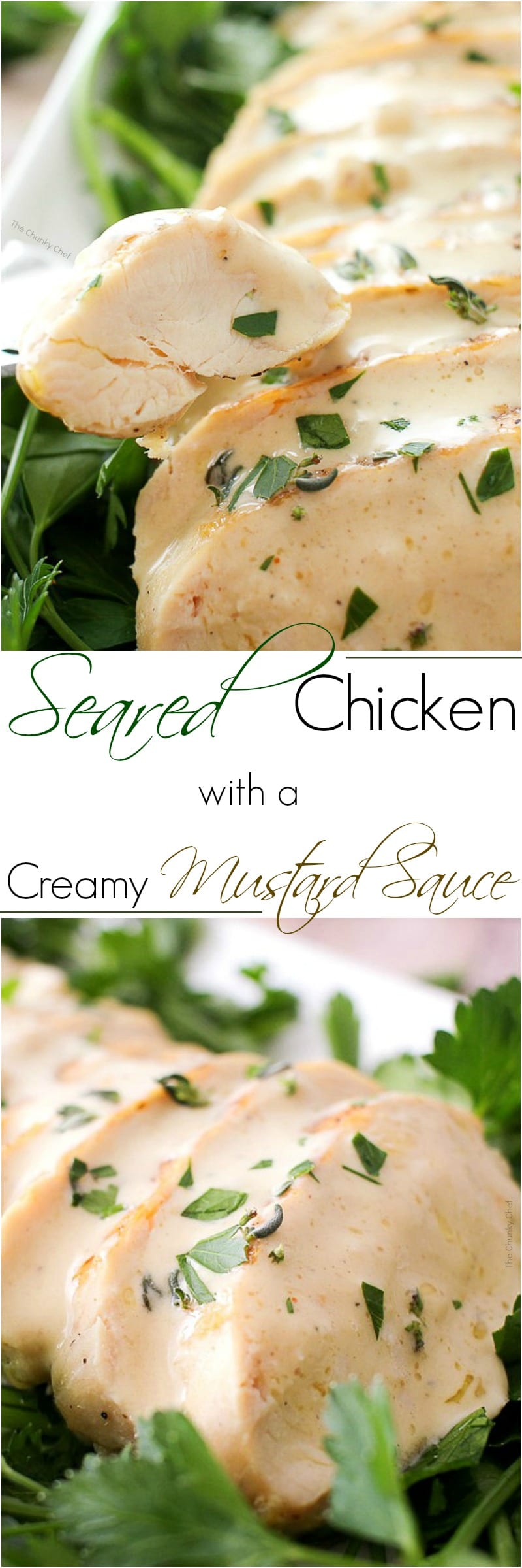 Pan Seared Chicken with a Creamy Mustard Sauce The Chunky Chef