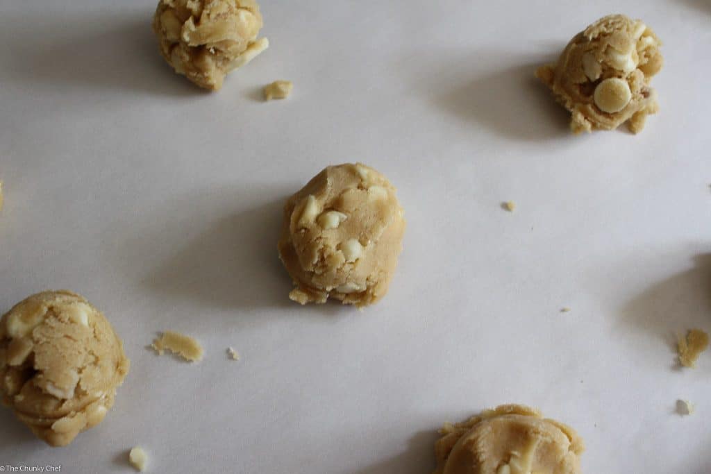 The ultimate white chocolate macadamia nut cookies... baked to soft and chewy perfection!