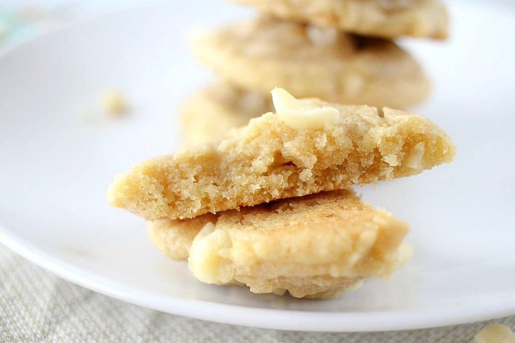 The ultimate white chocolate macadamia nut cookies... baked to soft and chewy perfection!