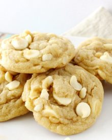 The ultimate white chocolate macadamia nut cookies... baked to soft and chewy perfection!