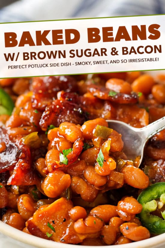 Easy Baked Beans (perfect potluck recipe!) - The Chunky Chef
