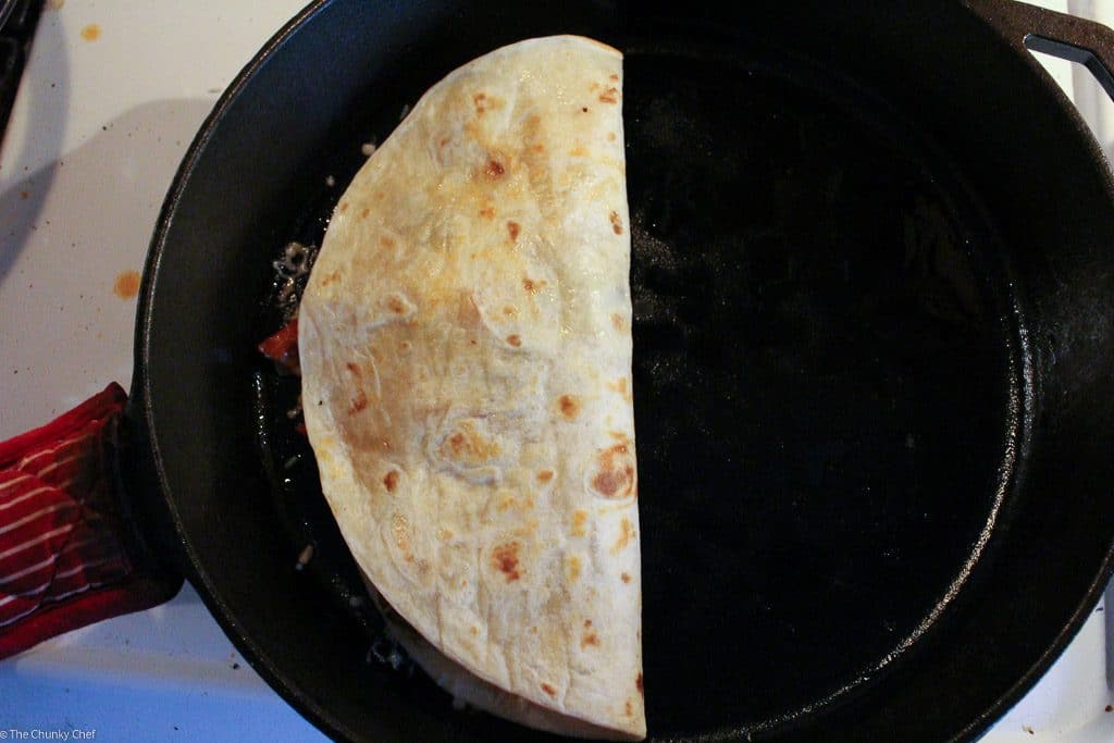 Do you love chicken fajitas? Do you love quesadillas? Combine the two and you have one amazing quesadilla you'll want to make over and over!