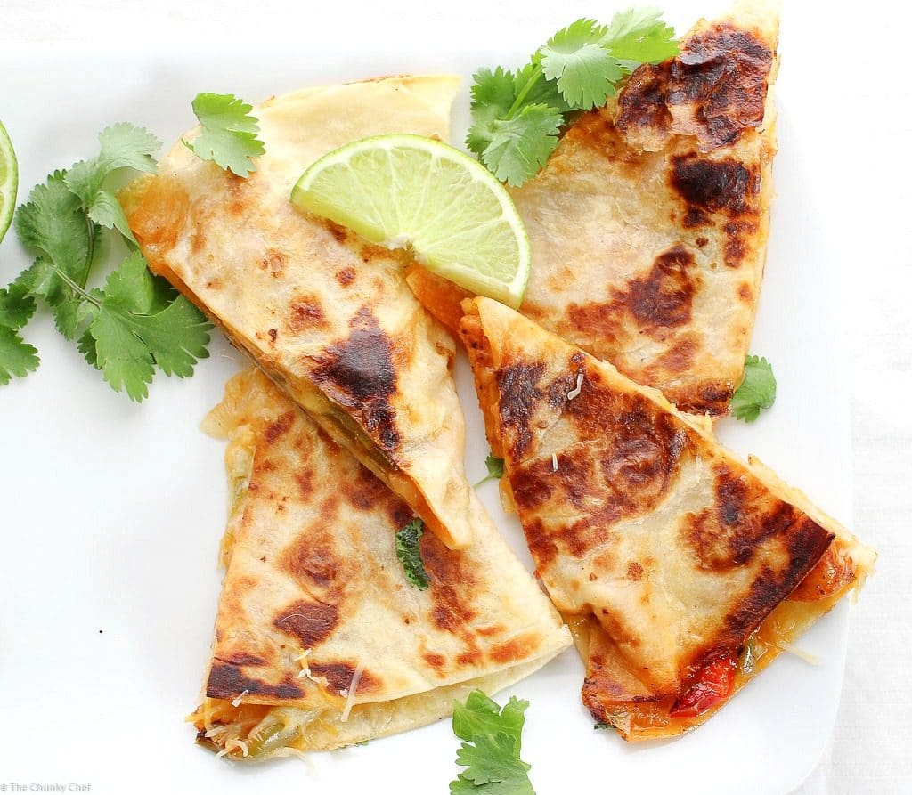 Do you love chicken fajitas? Do you love quesadillas? Combine the two and you have one amazing quesadilla you'll want to make over and over!