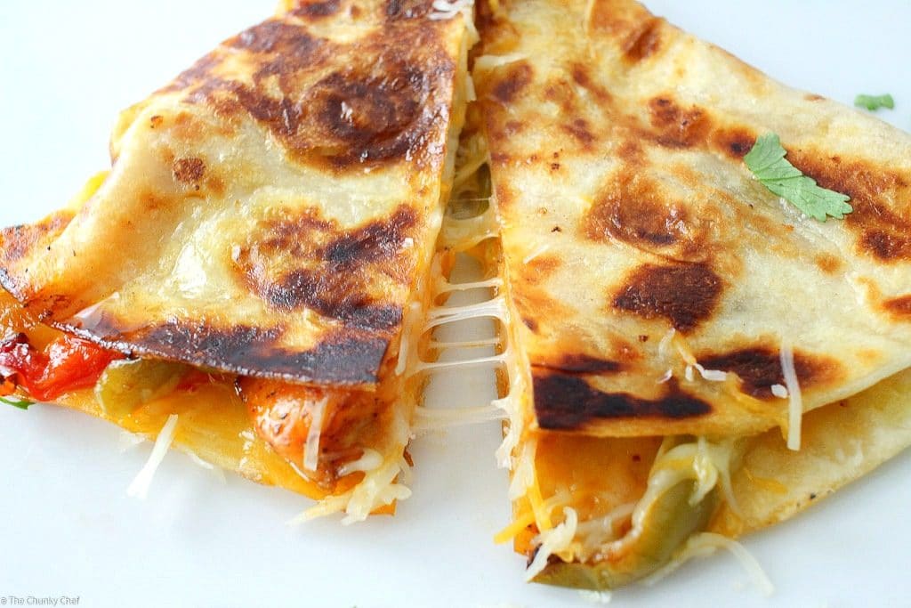 Do you love chicken fajitas? Do you love quesadillas? Combine the two and you have one amazing quesadilla you'll want to make over and over!