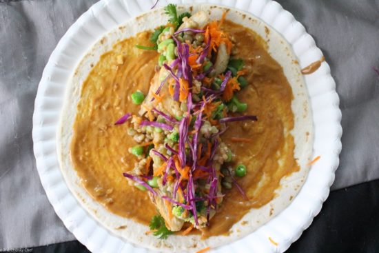 A 5 minute dinner or lunch? Is that even possible? Yes it sure is! Try these spicy Thai peanut chicken wraps... light on time, but crazy good flavor!